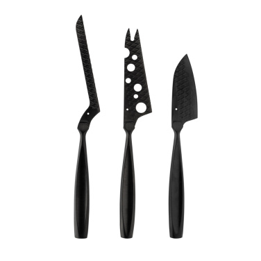 Logotrade promotional gift image of: BOSKA Cheese Knife Set Monaco+ Black